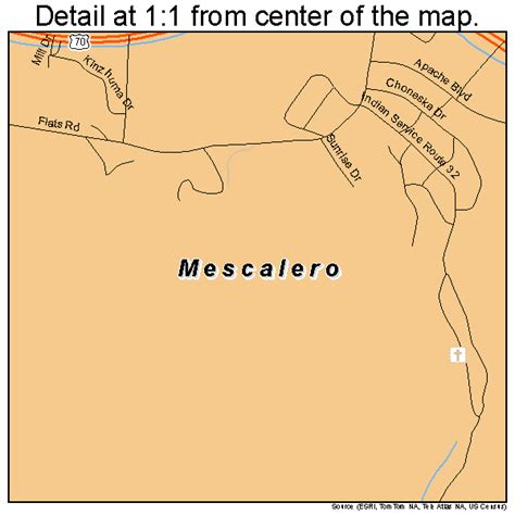 Mescalero New Mexico Street Map 3547920