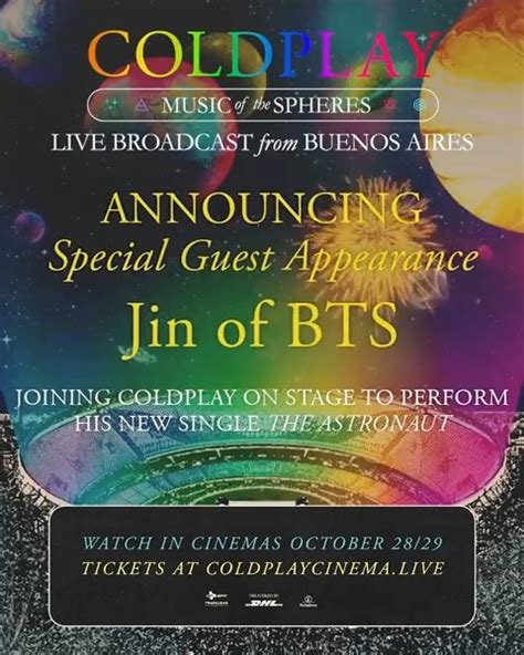 Coldplay on Twitter: "It's official! Jin of BTS is the Special Guest at ...