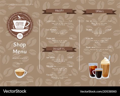 Coffee Shop Menu Template