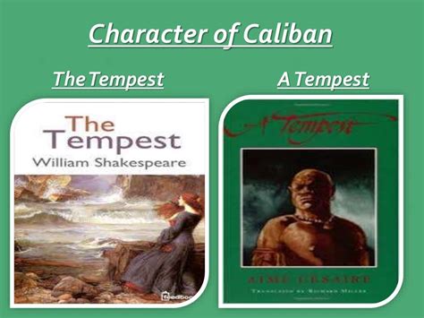 Character of caliban in "The Tempest" and "A Tempest"