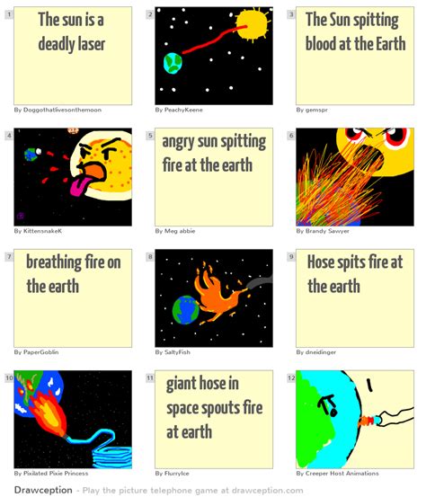 The sun is a deadly laser - Drawception