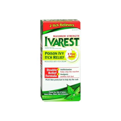 Ivarest Poison Ivy Itch Relief Cream Maximum Strength 2 oz