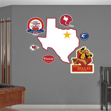 Dallas Texans Original AFL Logo Wall Decal | Shop Fathead® for Kansas City Chiefs Decor