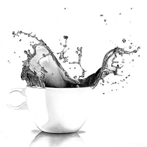 Tea Splash Drawing by Paul Stowe - Pixels