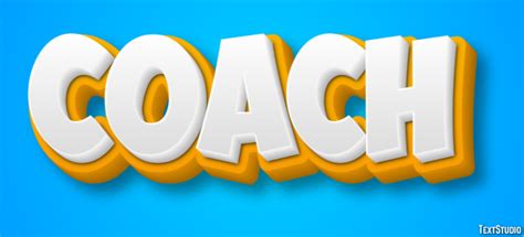 Coach Text Effect and Logo Design Word