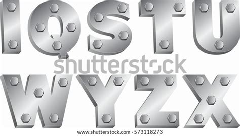 Metallic Font Stock Vector (Royalty Free) 573118273 | Shutterstock