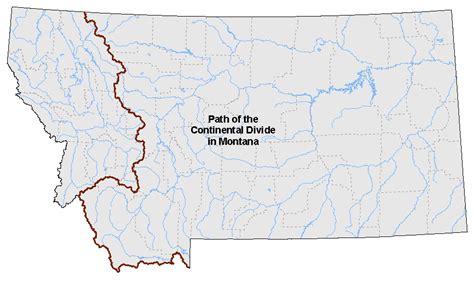 Continental Divide Map Montana - Agathe Laetitia