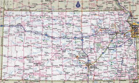 Large detailed roads and highways map of Kansas state with cities | Vidiani.com | Maps of all ...