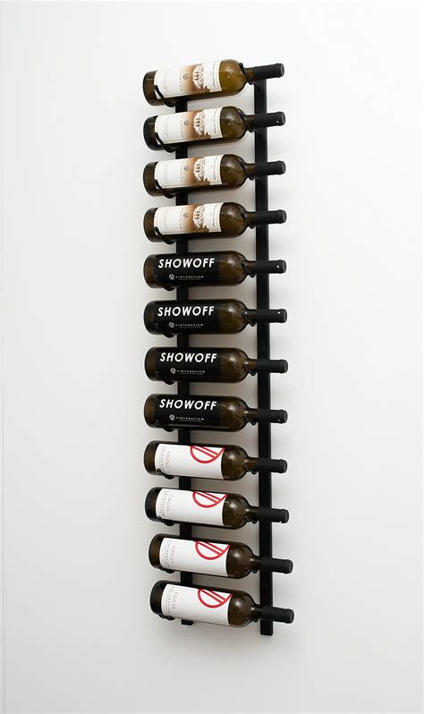 VintageView W Series Wine Rack 4 - Metal Wall Mounted Wine Rack - Modern, Label Forward Wine ...