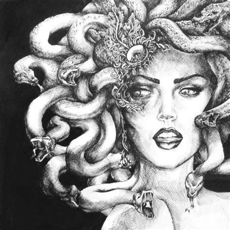 Snake lady | Medusa tattoo, Medusa artwork, Medusa tattoo design