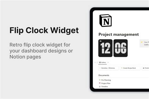 Notion Digital Flip Clock Widget