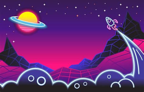 Space of Retro Neon in galaxy 1953168 Vector Art at Vecteezy