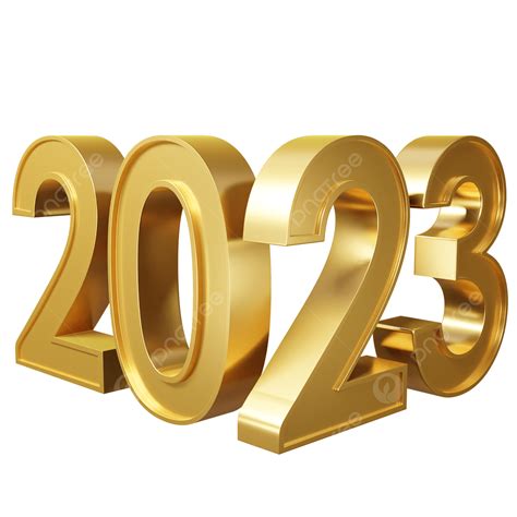 2023 Número De Oro 3d PNG ,dibujos 2023, Año Nuevo, Feliz Año Nuevo PNG y PSD para Descargar ...