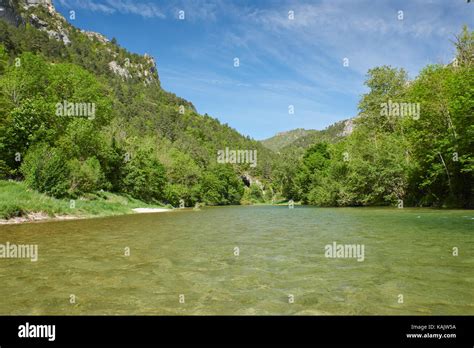 Gorges du Tarn on a boat Stock Photo - Alamy