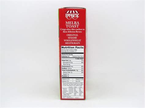 Melba Toast - Original | Ontario Nutrition