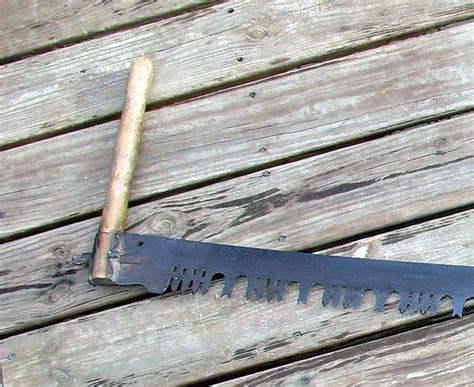 Large Lumberjack Crosscut Saw With Wood Handles Very Nice