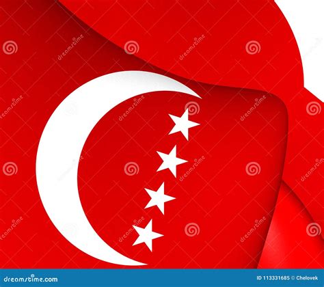 Autonomous Island of Anjouan Flag Stock Illustration - Illustration of ...