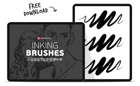 Inking Brushes! - FREE - Paintable