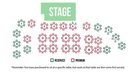 Seating Chart - Arts Garage