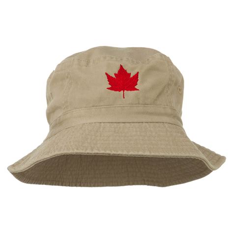 Canada Maple Leaf Embroidered Bucket Hat