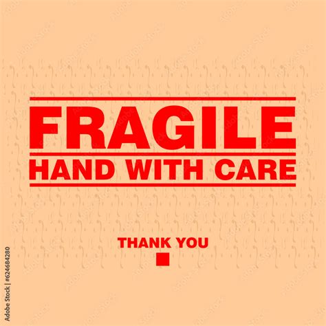 Fragile, handle with care, sticker vector Stock Vector | Adobe Stock