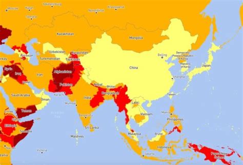 Map reveals most dangerous places in the world to visit in 2023 | World News | Metro News