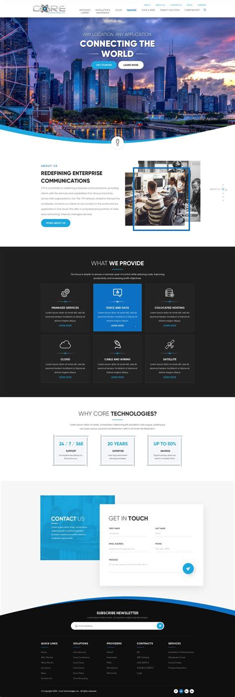 Design #156 by Webenix Solutions | Need modern, sleek re-design of current telecom/IT… | Webpage ...