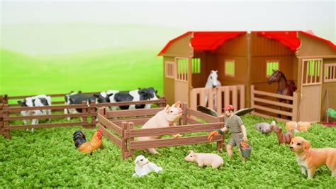 Farm Animals Toys and Farm Barn Playset for Kids - YouTube