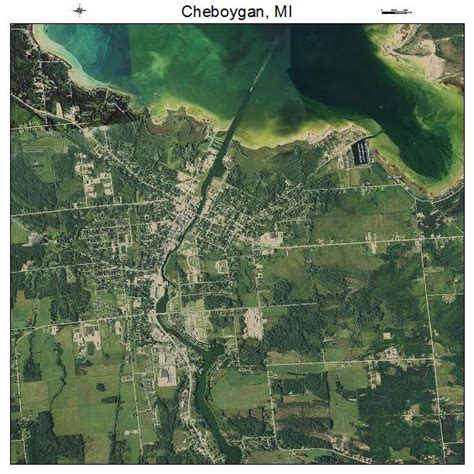 Aerial Photography Map of Cheboygan, MI Michigan