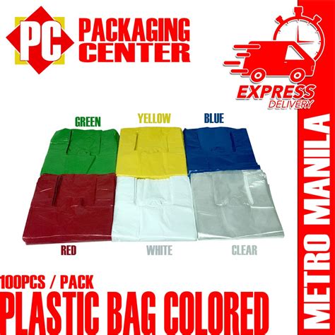 Plastic Bags Colored All Sizes by 100pcs per pack (METRO MANILA SHIPPING CODE) | Shopee Philippines