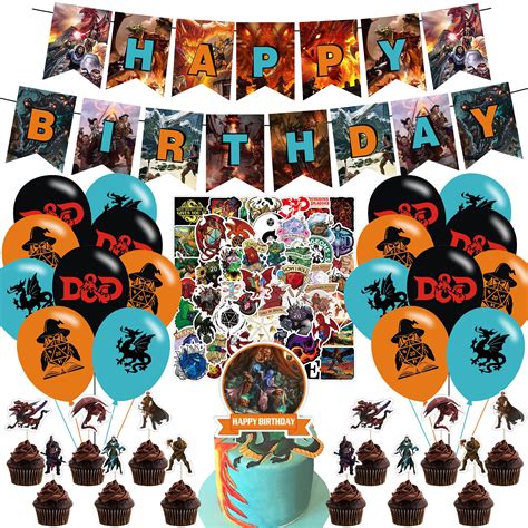 Buy Dungeons&Dragons Birthday Party Decorations,Gaming Dragons Themed ...