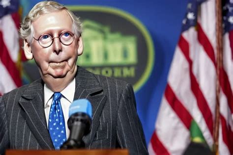 mitch mcconnell in turtle costume, hiding behind a | Stable Diffusion ...