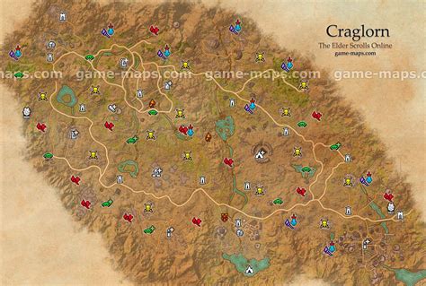 a map of the area that is on top of a hill with lots of different locations