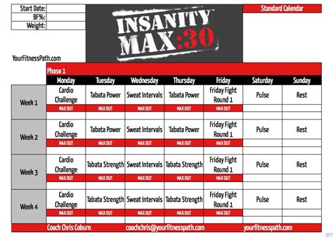 Insanity Max:30 - All 11 Workouts Revealed - Your Fitness Path