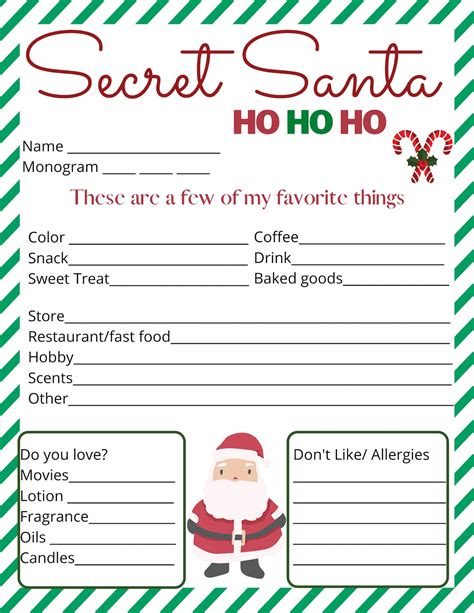 Secret Santa These are a few of my Favorite Things Digital | Etsy