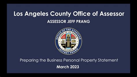 Los Angeles County Office of the Assessor - Preparing the Business ...