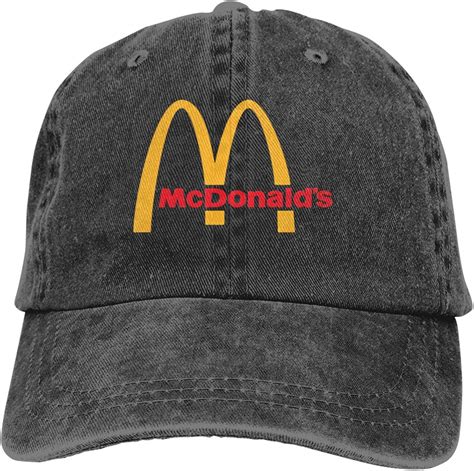 Yaxinduobao Fashion Classic McDonalds Logo Adjustable Unisex Hat Baseball Caps Black: Amazon.co ...