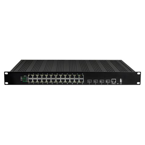 Layer 3 Managed 24-Port Gigabit Ethernet + 4-Port 10G SFP Industrial Switch