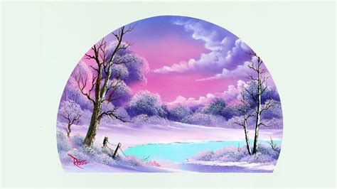 Bob Ross Winter Paintings