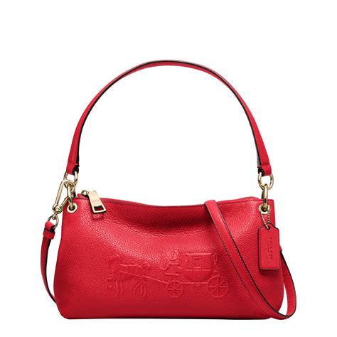 COACH Mini Charley Crossbody Bag in Red | Lyst