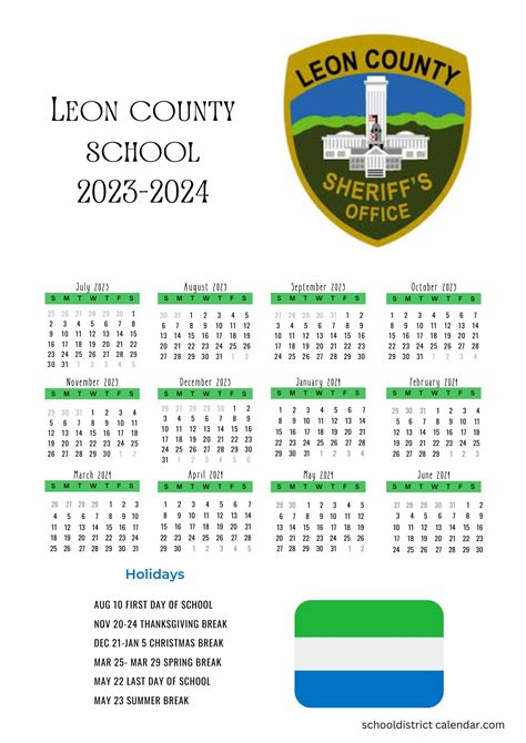 Leon County Schools Calendar Holidays 2023-2024