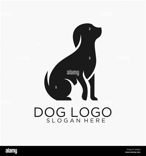 Dog silhouette logo design Stock Vector Image & Art - Alamy