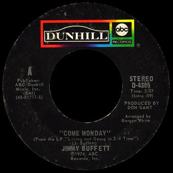 Reading between the Grooves: Jimmy Buffett: Come Monday