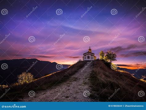 Chapel on the hill stock photo. Image of decorative, orthodox - 61802644