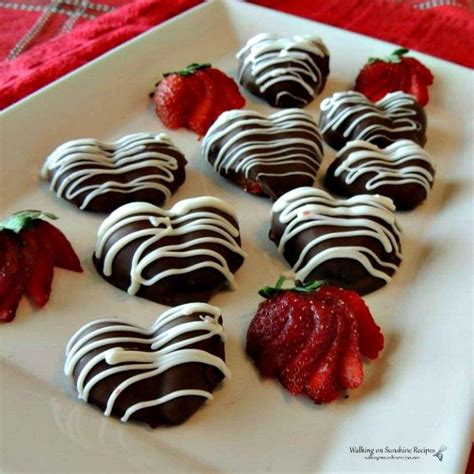 Chocolate Covered Heart Shaped Strawberries | Walking on Sunshine