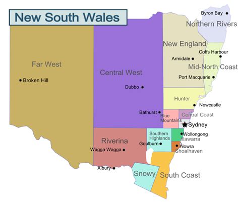 Map Of NSW Regions