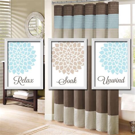 BATHROOM Wall Art CANVAS or Prints Bathroom Pictures Aqua