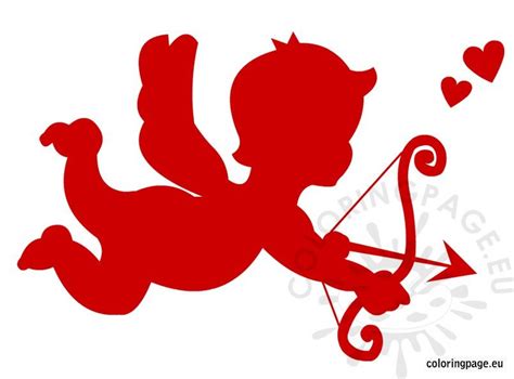 Red cupid clipart | Coloring Page