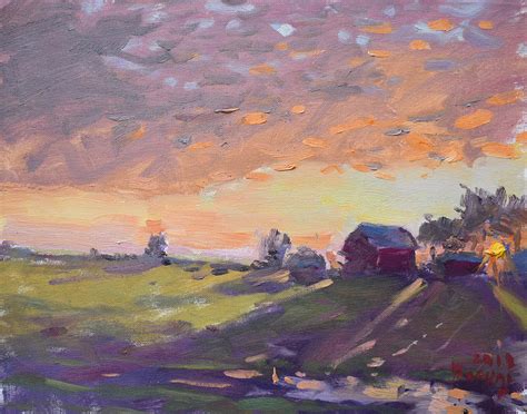 Sunset Over the Farm Painting by Ylli Haruni - Fine Art America