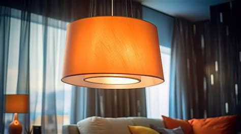Premium AI Image | Modern hanging lamp in living room Idea for interior design Generative Ai